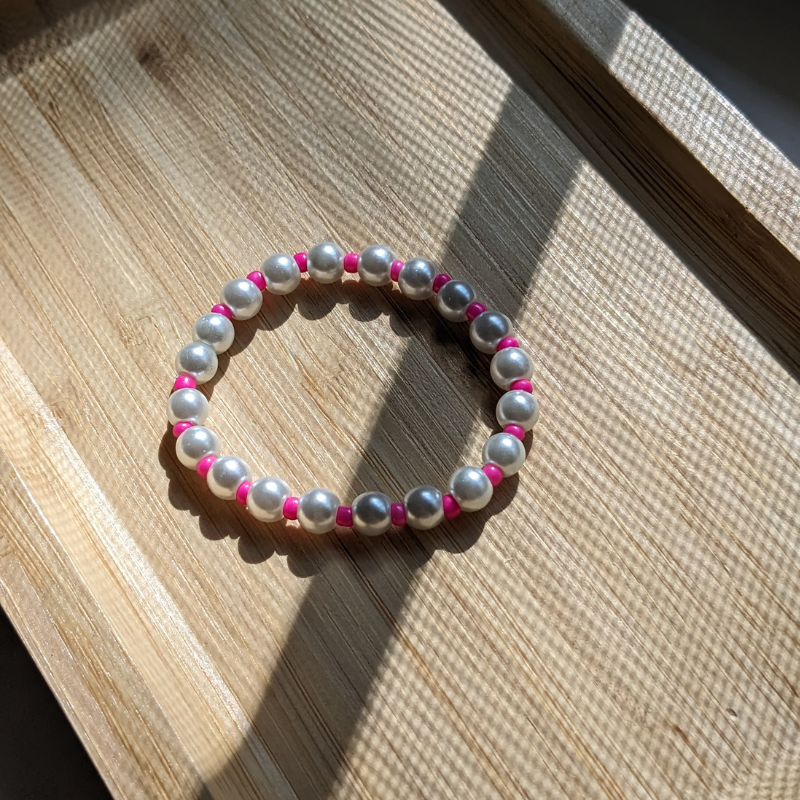 pink pearl bracelet